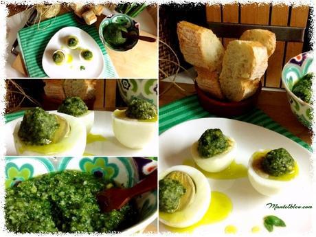 Huevos con salsa pesto Huevos con salsa pesto 1_Fotor