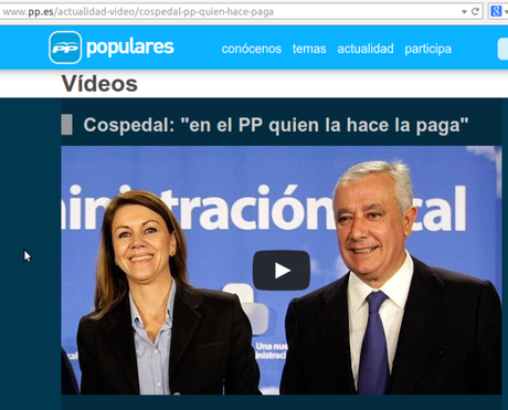 Cospedal dice que quien la hace la paga