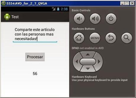 Ejecución de la aplicación Android