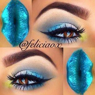 MAQUILLAJES DE FIESTA OJOS Y LABIOS