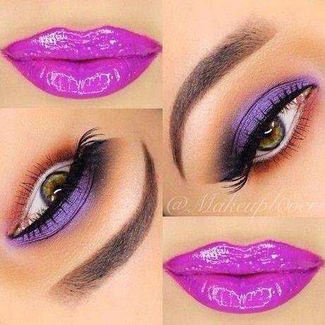 MAQUILLAJES DE FIESTA OJOS Y LABIOS