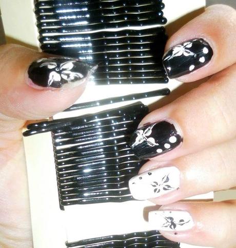 manicura, manicura al agua, manicura con horquilla, manicura flor, nails, nail art decoration, 