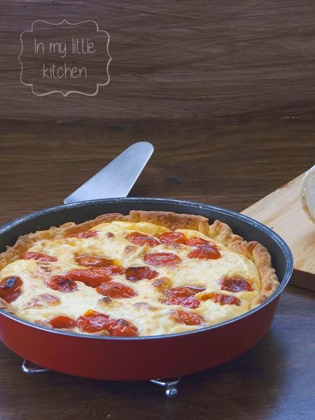 Tarta de tomates cherry asados y queso de cabra Tarta de tomates cherry asados y queso de cabra