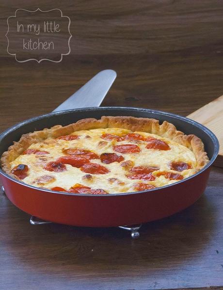 Tarta de tomates cherry asados y queso de cabra Tarta de tomates cherry asados y queso de cabra