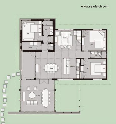 Una cabaña americana transformada por completo. Una cabaña americana transformada por completo.