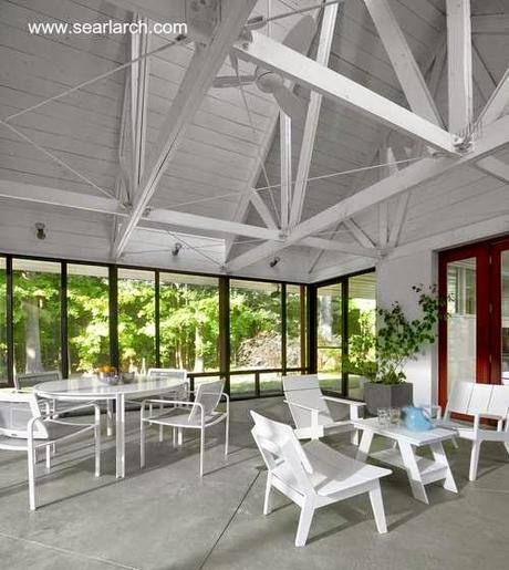 Una cabaña americana transformada por completo. Una cabaña americana transformada por completo.