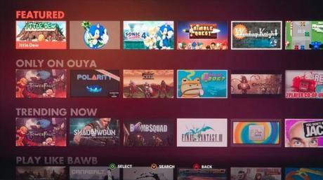 ouya menu Impresiones de Ouya, probamos la consola Android