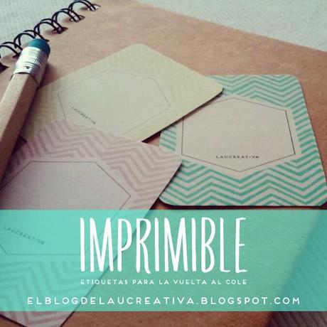 IMPRIMIBLE: ETIQUETAS PARA LA VUELTA AL COLE