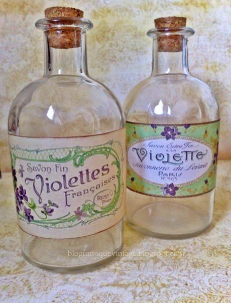 COMO DECORAR BOTELLITAS DE CRISTAL ESTILO VINTAGE