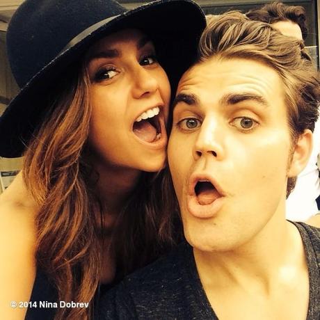 Paul Wesley & Nina Dobrev @  US Open