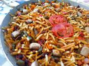 Fideua verduras vegana