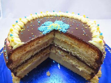 Tarta de crema y chocolate