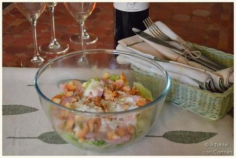 Ensalada de Jamón York y Crema Roquefort