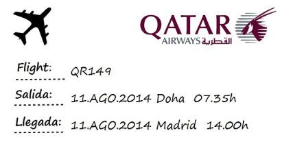 flight doha madrid