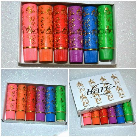 Labial Mágico Marroquí : rosa, naranja, rojo, morado, azul y verde