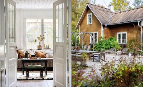 Una casa de madera en la isla de Gotland. Una casa de madera en la isla de Gotland.