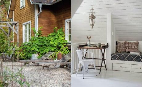 Una casa de madera en la isla de Gotland.