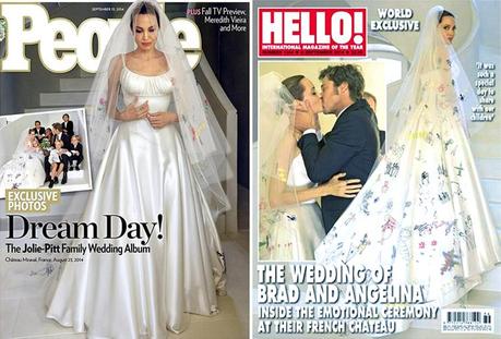 Vestido de novia de Angelina Jolie