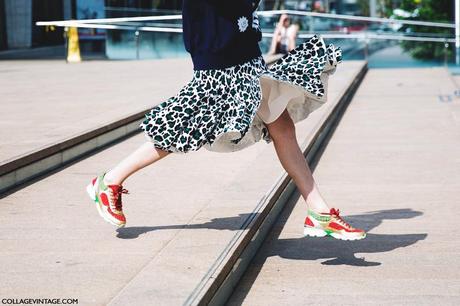 New_York_Fashion_Week_Spring_Summer_15-NYFW-Street_Style-Leopard_Skirt-Sneakers-Sporty_Chic-Sweatshirt-2