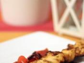 Brochetas pollo barbacoa