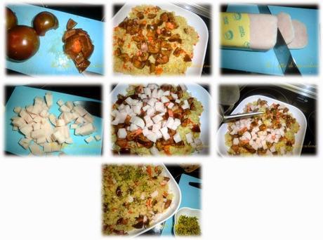 Ensalada de quinoa con pavo y pistachos