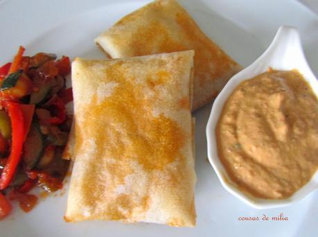 Papilote de Pollo, verduras y mozarella