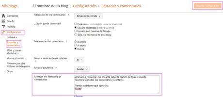 Mensaje de Agradecimiento para los Comentarios