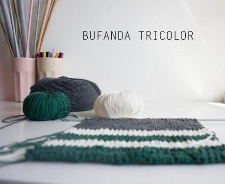 MIS PROYECTOS: BUFANDA TRICOLOR PORTADA BUFANDA TRICOLOR