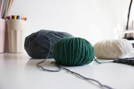 MIS PROYECTOS: BUFANDA TRICOLOR LANAS BUFANDA TRICOLOR