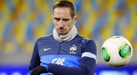 Ribery en un entrenamiento