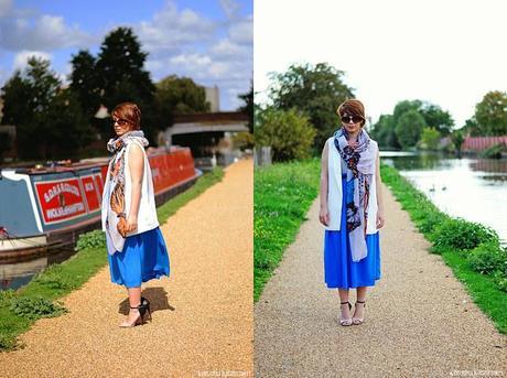 Look of the day: midi skirt & white vest lovelystyle (2)