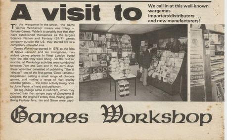 Games Workshop a finales de 70:recortes de prensa