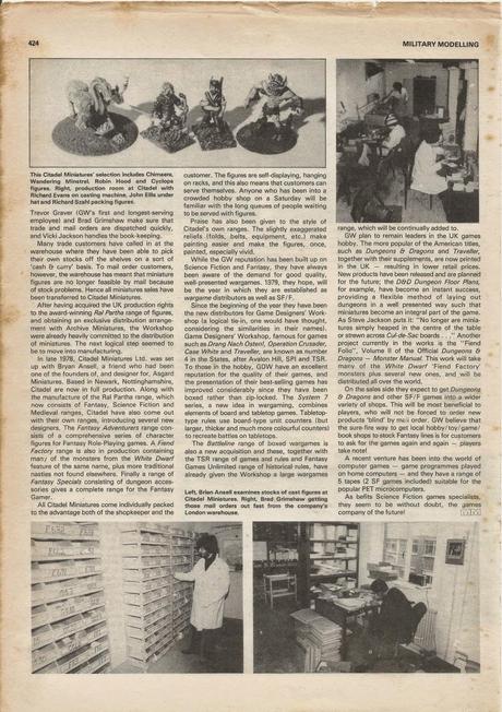 Games Workshop a finales de 70:recortes de prensa