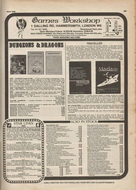Games Workshop a finales de 70:recortes de prensa