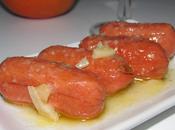 Salchichas pollo vino