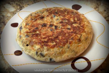 Tortilla de berenjena y atún