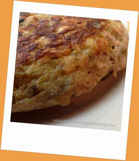 Tortilla de berenjena y atún