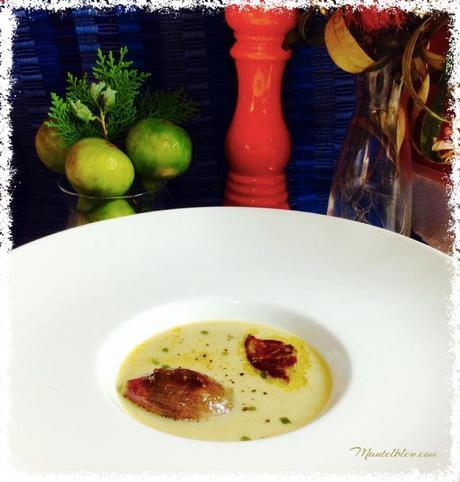 Sopa de chalotas y foie
