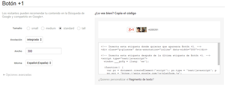 Generar Botones y Widgets de Google+, Facebook y Twitter