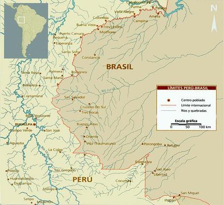 mapa frontera peru brasil