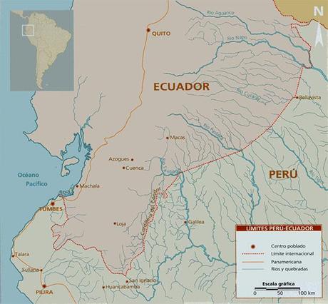 mapa frontera peru ecuador