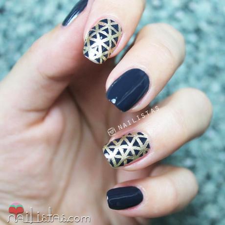 manicura y nail art de fiesta noche