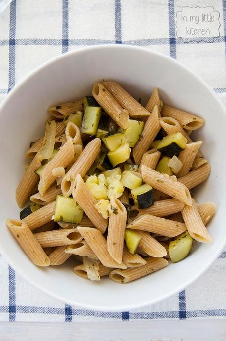 Macarrones integrales con calabacin