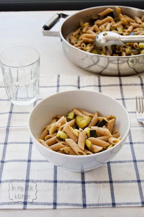 Macarrones integrales con calabacin