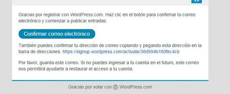 como crear un blog en wordpress 9 confirmación