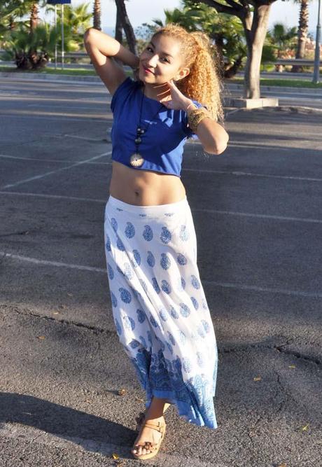 Maxi skirt + Crop Top