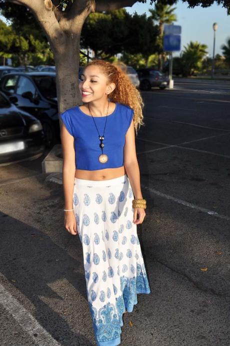 Maxi skirt + Crop Top