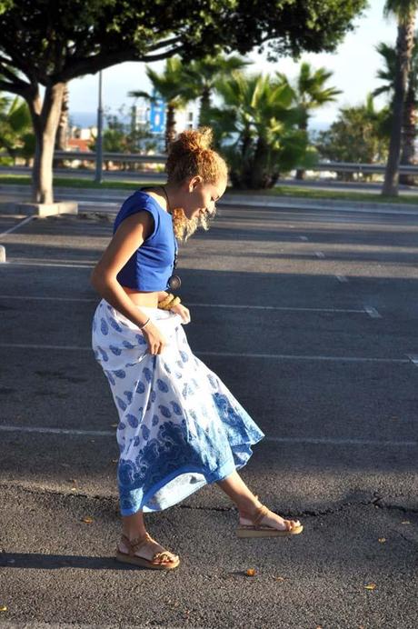 Maxi skirt + Crop Top