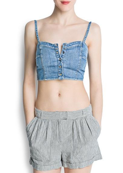Top corto denim