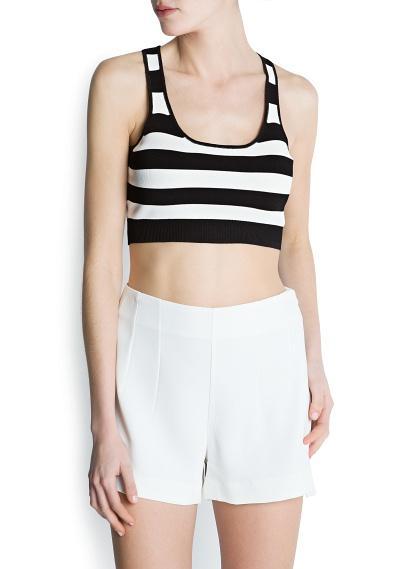 Top corto rayas